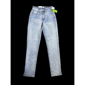 RSQ Womens Size 24 Vintage Mom Jeans Light Wash Distresssed High Waist